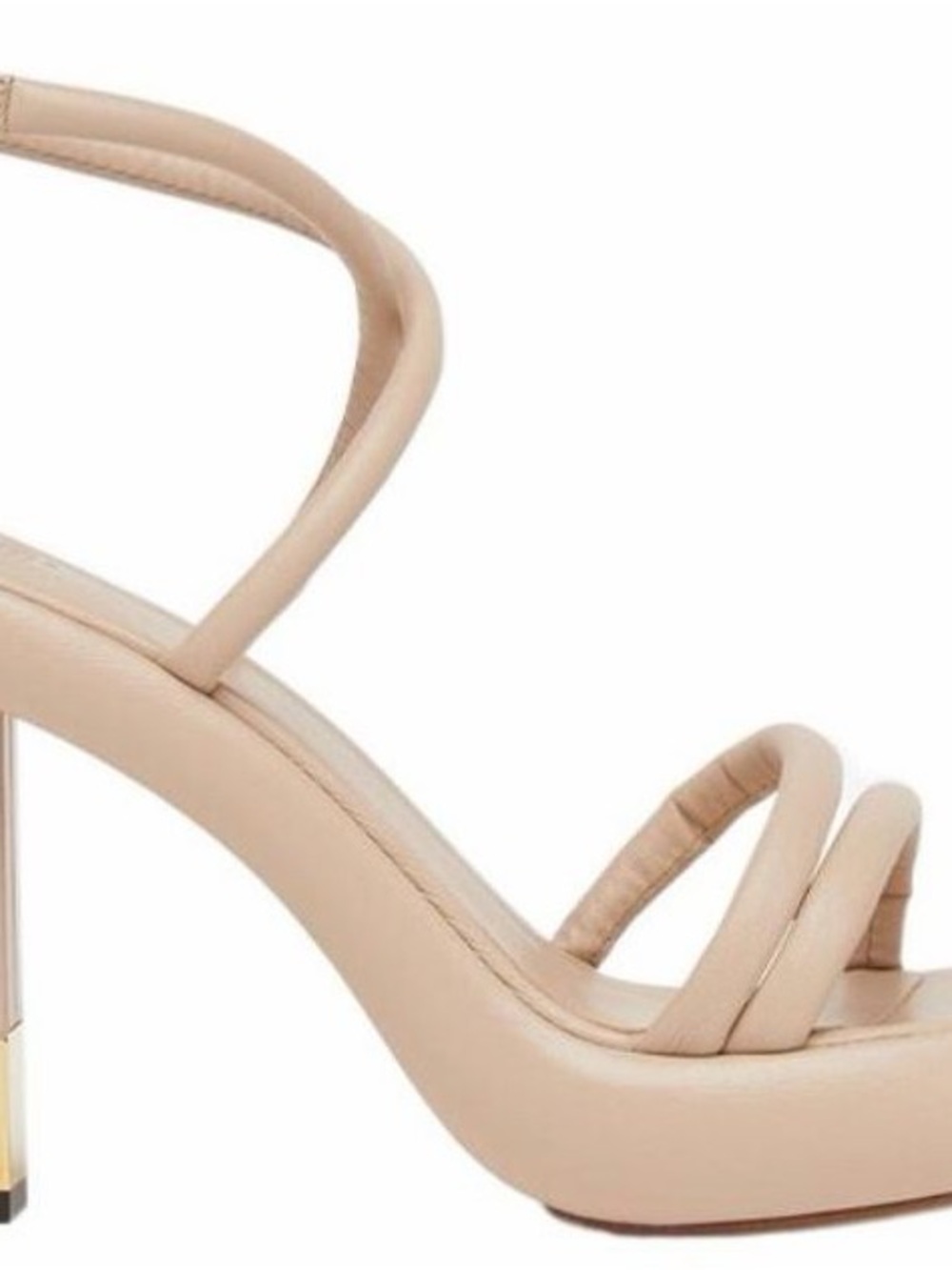 Fendi Women's Nude Baguette Heeled Sandals 42